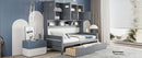 Daybed With All-In-One Cabinet And Shelf