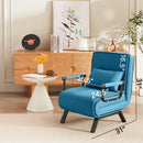 Convertible 5 In 1 Folding Chair Bed With Adjustable Backrest & Pillow Linen