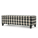 Contemporary Storage Ottoman With Seating And Storage - Black
