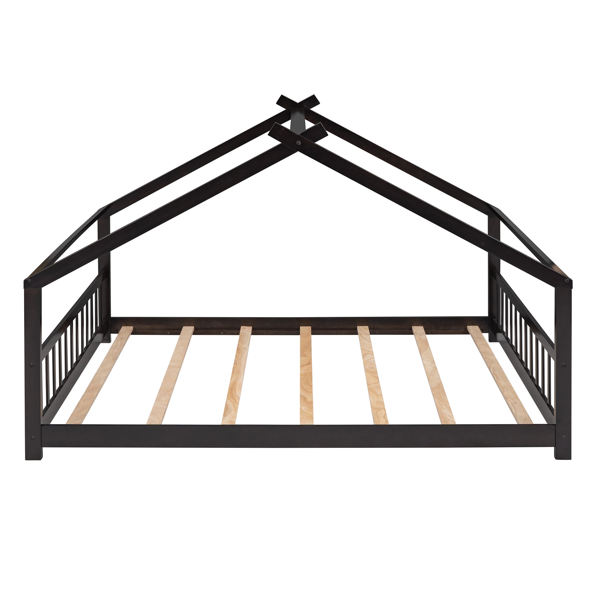 Full Size House Bed Wood Bed, Espresso - Atlantic Fine Furniture Melbourne FL