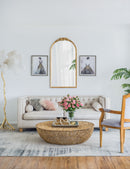 Wood Floor Mirror, Full Body Mirror Dressing Make Up Mirror For Bathroom