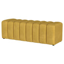 Modern Upholstered Tufted Accent Bench & Round Legs