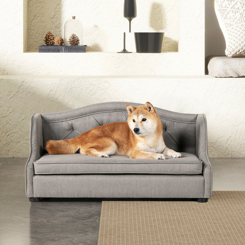 Robin - Tufted Wingback Pet Sofa Bed, Medium