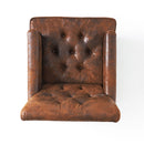 Vitality - Club Chair With Button Tufted Diamond Stitching And Turned Legs