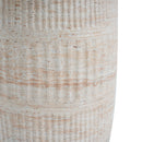 Stylish Outdoor / Indoor Lightweight Concrete Side Table With Travertine - Beige