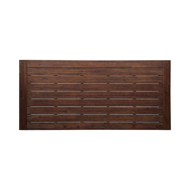 Equilibrium - Outdoor Dining Table With Wooden Frame And Slat Top