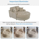 Modern Chaise Lounge Upholstered Sofa Couch With Tufted Seat And Detachable Pillows For Living Room
