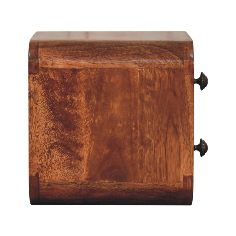 Curved Wall Mounted Bedside Nightstand