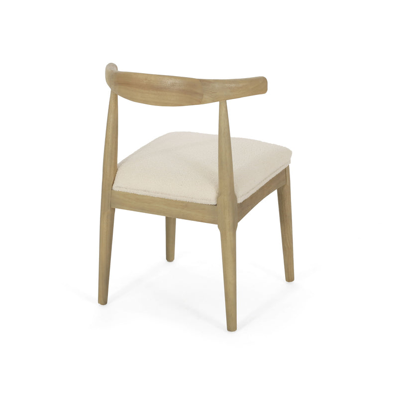 Mid Century Modern Dining Chair Set With Upholstered Seating