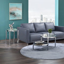 Abbe - Coffee Table - Glass & Chrome Finish - Atlantic Fine Furniture Inc