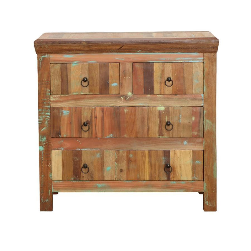 Harper - 4-Drawer Accent Cabinet Reclaimed Wood - Brown
