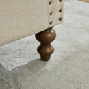 Upholstered Chaise Lounge Indoor With Nailheads, Sleeper Sofa Couch With 4 Throw Pillows & 2 Bolsters, Daybed With Rubberwood Legs