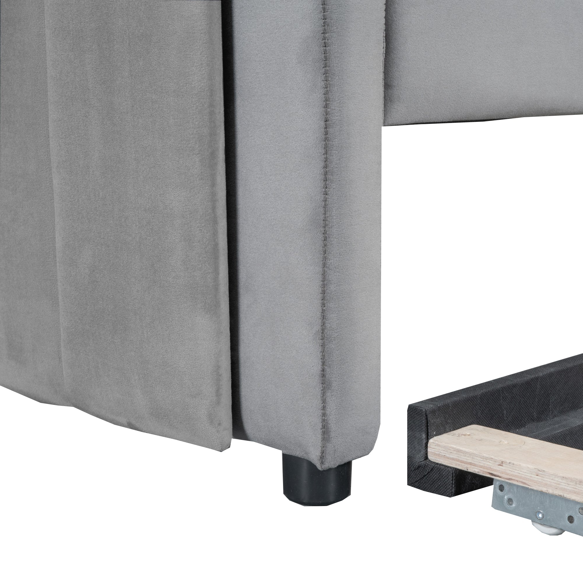 Twin Size Upholstered Daybed with Light and USB Port, Gray - Atlantic Fine Furniture Melbourne FL