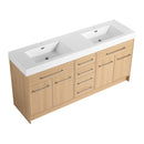 Freestanding Bathroom Vanity With Resin Sink, Soft-Closing Doors And Drawers