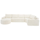 U-Shaped Oversized Modular Cloud Sectional Sofa With Deep Seat For Living Room