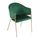 Modern Upholstered Dining Chair With Frame And Plush Velvet