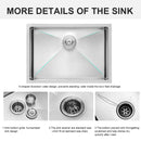 Modern Undermount Stainless Steel Kitchen Sink 16 Gauge, Deep Single Bowl