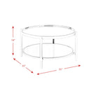 Edith - Round Coffee Table - Dark Nickel