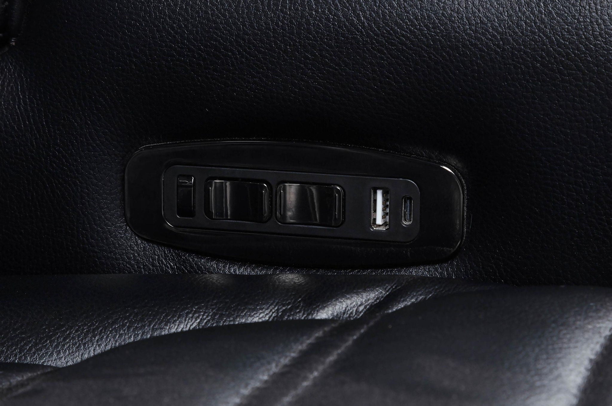 Zuma 3-piece Faux Leather Dual Power LED Sofa Set Black - Atlantic Fine Furniture Melbourne FL