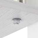 Modern Rectangular Coffee Table With Tempered Transparent Glass Top And Storage Shelf