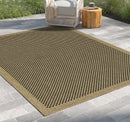 Earth - 5'3" X 7'3" Indoor, Outdoor Area Rug, Polypropylene - Jute / Black