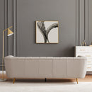 Lamattina - Genuine Italian Leather Channel Tufted Sofa