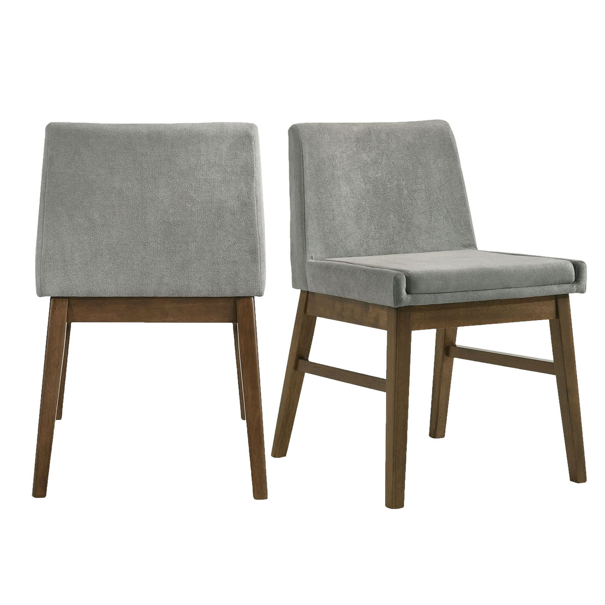 Weston Upholstery Side Chair (Set of 2) in Walnut With Smoke Fabric by Elements International
