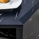 Hexagonal Coffee Table With Characteristic Pattern Stickers And Multi-Hole Design For Extra Storage