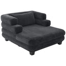 Oversized Chaise Lounge Sofa Bed With Deep Seat And Layered Armrests