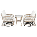 3 Piece Outdoor Chair & Table Set Chat Set, 2 Person Rattan Seating Group