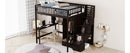 Loft Bed With Bookshelf, Drawers, Desk, And Wardrobe