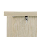 Modern 2 Door 3 Drawer Storage Cabinet, Buffet Cabinet With 2 Embossed Door For Living Room, Kitchen, Entryway - Natural