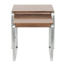 Tea Side Mid-Century Modern Nesting Tables - Walnut