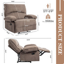 Oversized Manual Recliner Chair Sofa For Living Room