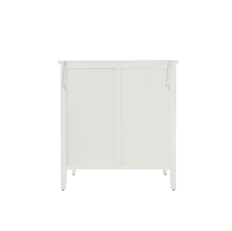 3 Drawer Cabinet With Hollow Carved 3 Drawer Dresser Storage Chest With Metal Handles For Entryway Living Room Bedroom - Beige