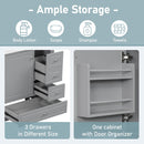 Freestanding Bathroom Vanity With Sink, Soft Close Door, 3 Drawers