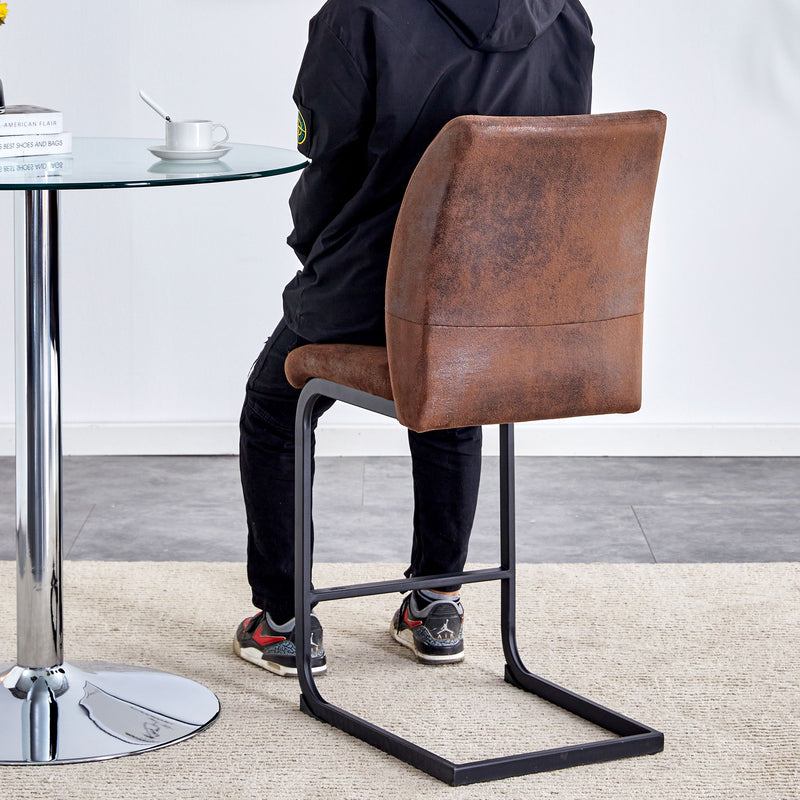 Modern Chairs With Cushions And Metal Legs (Set of 2)