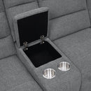 David - Upholstered Reclining Sectional Sofa - Smoke