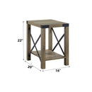 Abiram - End Table - Rustic Oak