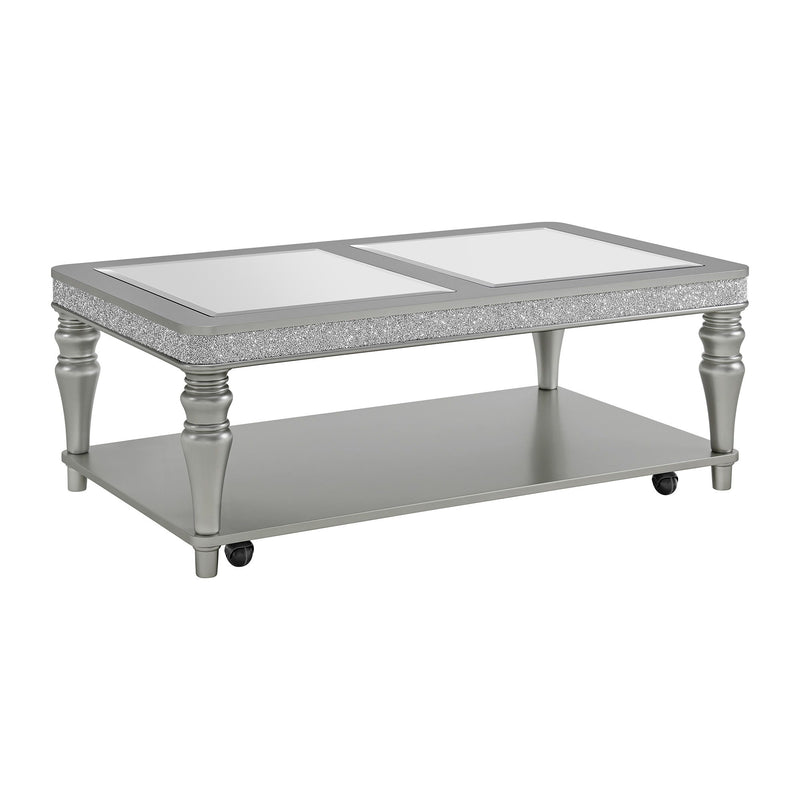 Avril - Coffee Table With Casters - Silver