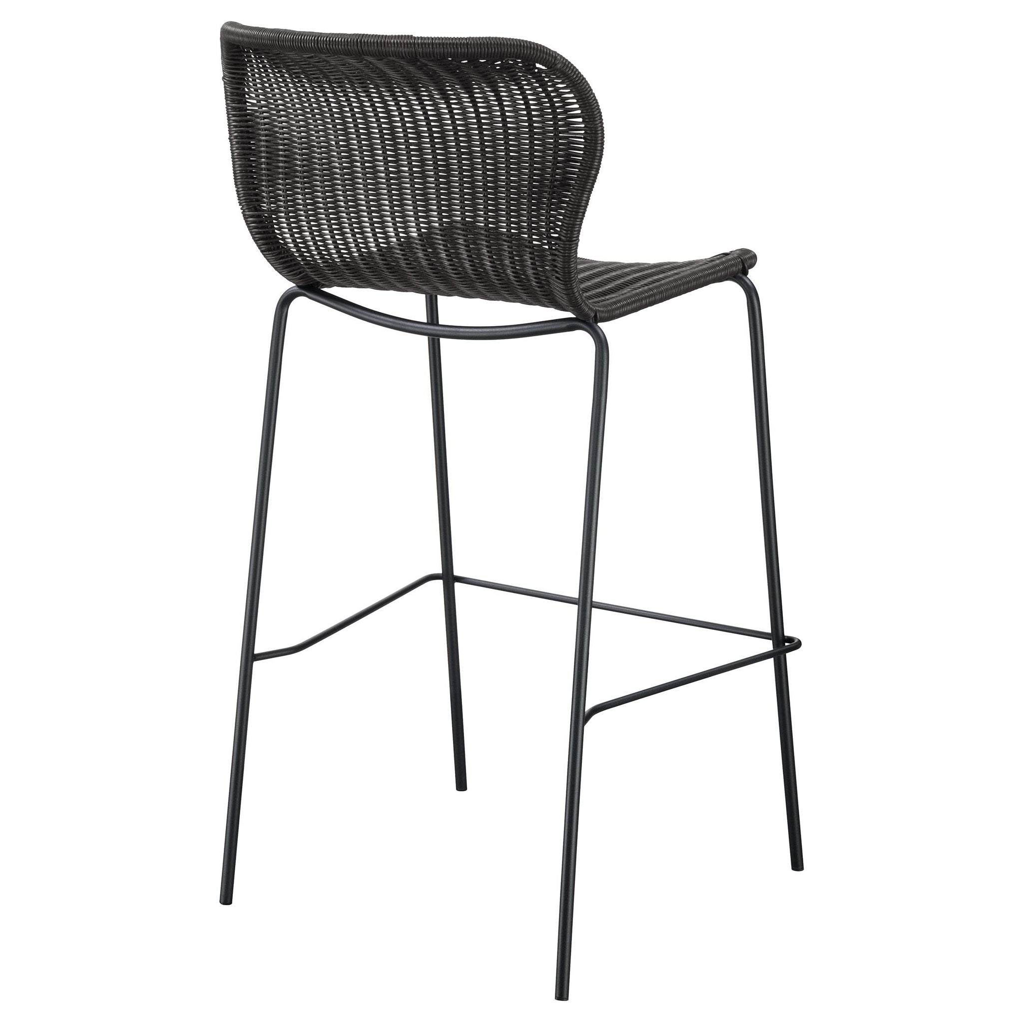 Mckinley Faux Rattan Metal Bar Chair Brown (Set of 2) - Atlantic Fine Furniture Melbourne FL