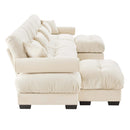 Super Comfort Oversized Modular Sectional Sofa With Movable Ottoman