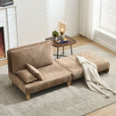 Mid Century Modern Foldable Sofa Bed, 3 In 1 Convertible Sleeper With 3 Pillows