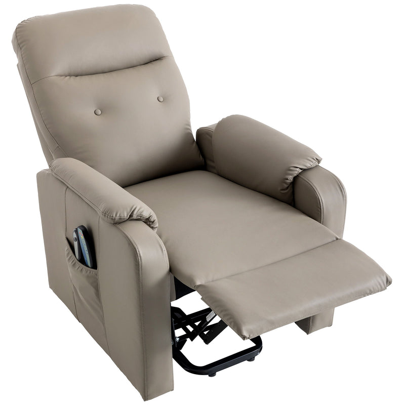 Massage Recliner Chair Electric Power Lift Chairs With Side Pocket, Adjustable Massage And Heating Function For Adults And Seniors