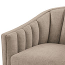 Solitude - Skirted Swivel Accent Chair With Hemp Like
