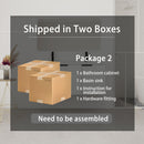 Contemporary Wall Mounted Bathroom Vanity With Resin Double Sink