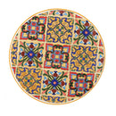 Outdoor Side Table With Tile Mosaic Table Top - Yellow