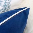 Liz Mermaid Pillow Cover With Matching Back And Hidden Zipper - Indigo