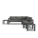 Grayton - 5 Seat Sectional, 2 End Tables - Dark Gray