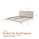 Coco - King Size Upholstered Bed - Ivory